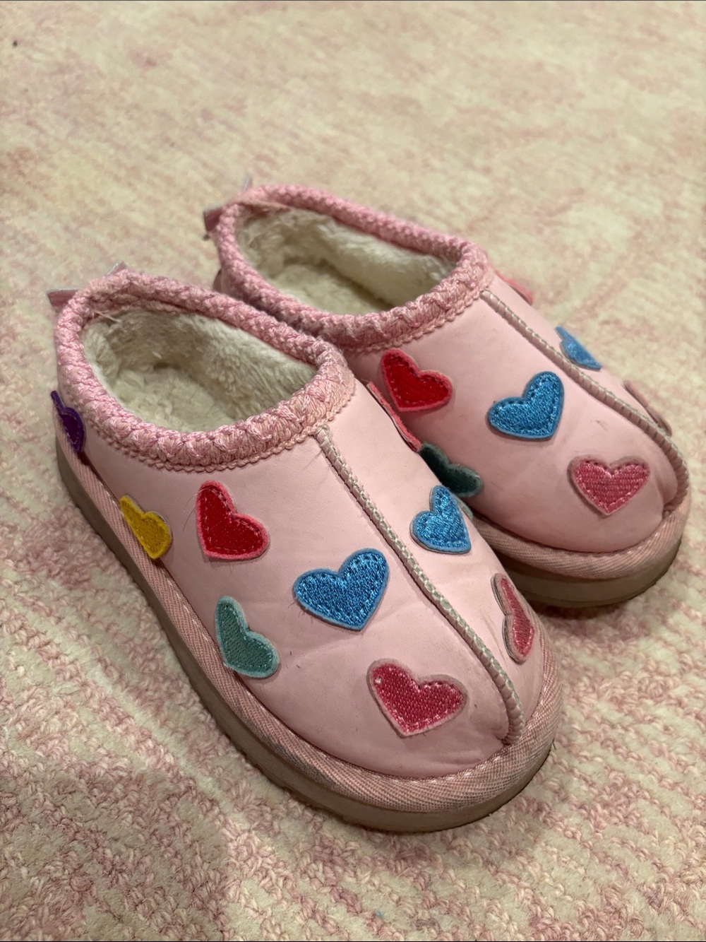 Lola + The Boys Pink Heart Patch Slip-On Shoes